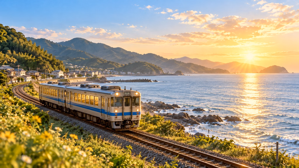 運転を再開した県南の鉄道とくまモビ